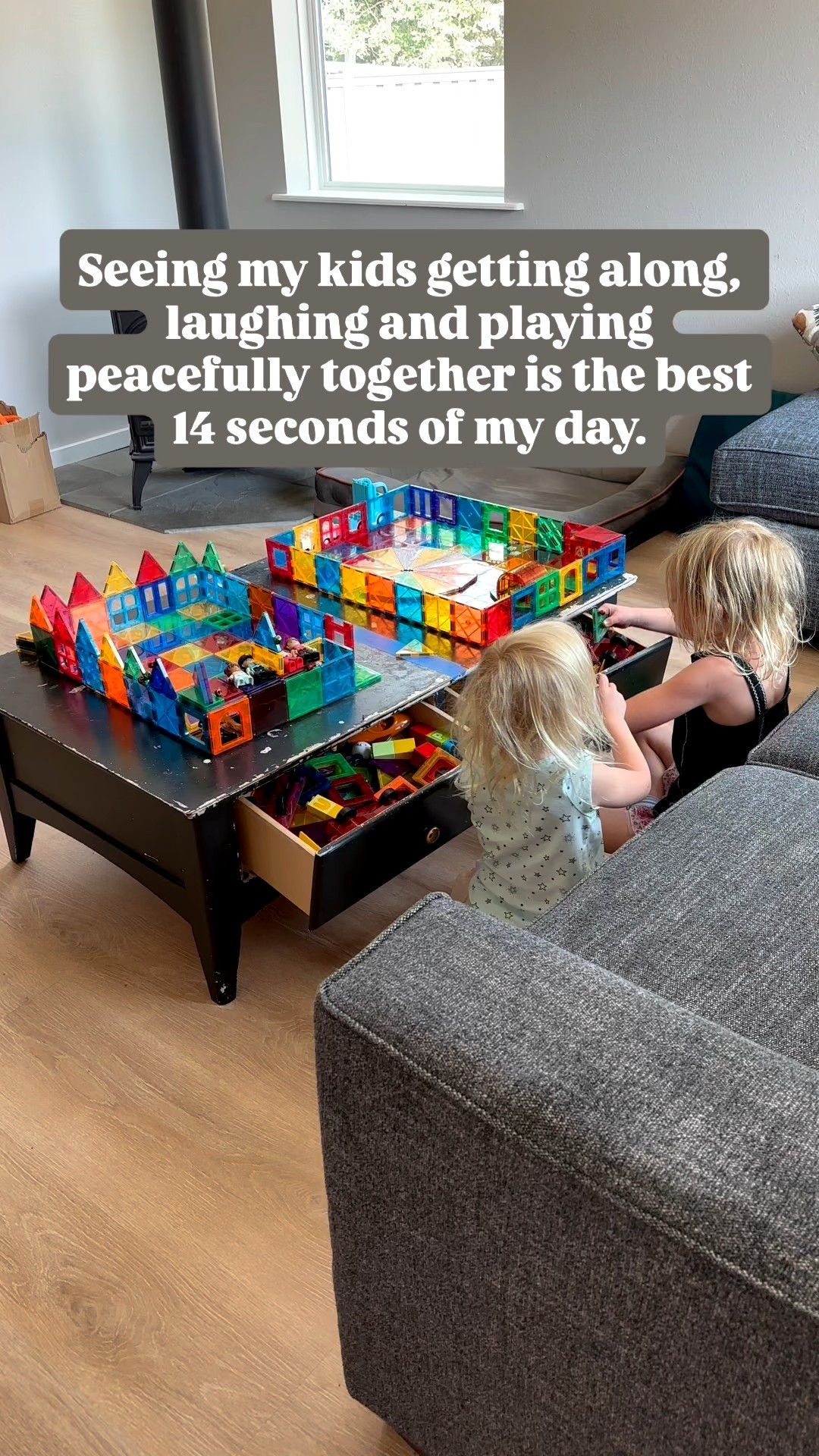 These 14 seconds? Pure parenting gold. 🥇our favorite magnetic tiles

#SiblingGoals #mommoments #momhumor #RealLifeMagic #LetThemBeLittle #Parenting #reelmommoments

#LTKKids #LTKFamily #LTKFindsUnder100