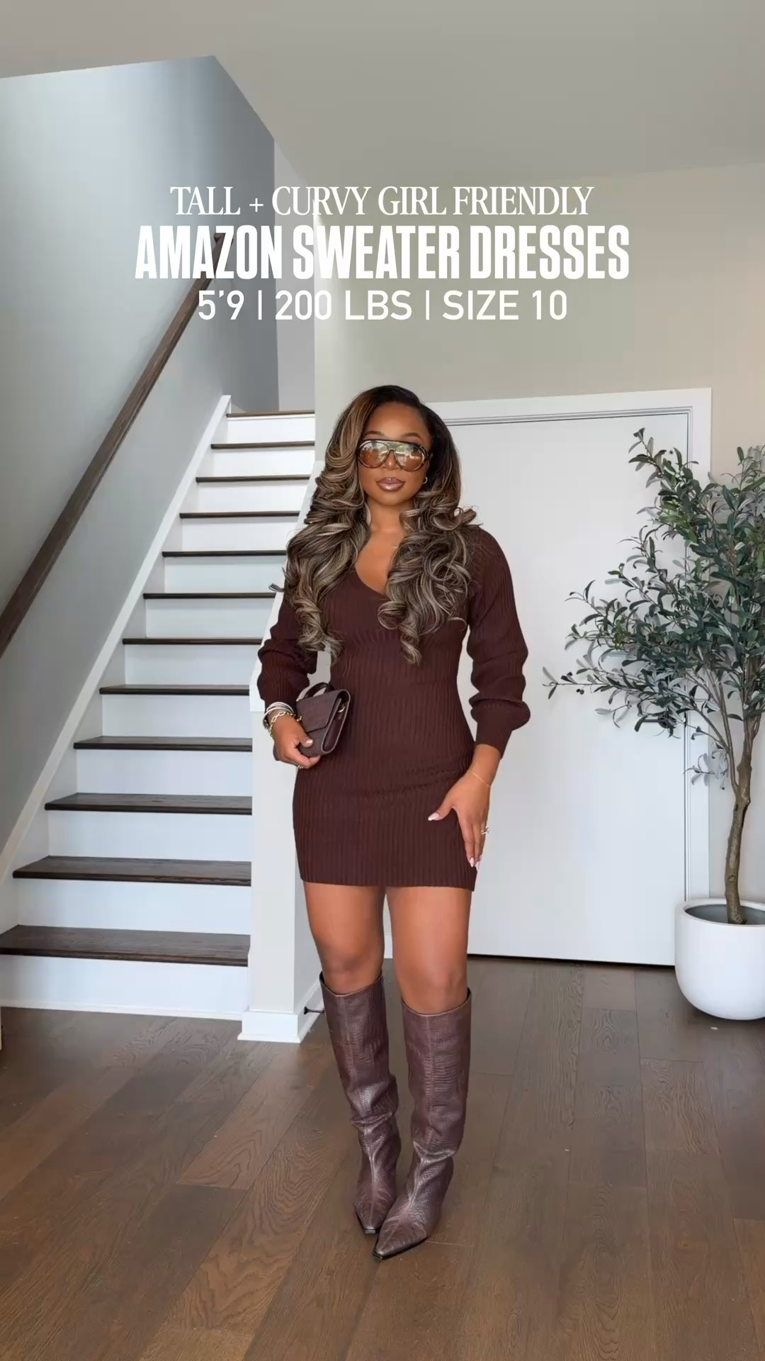 Update your fall wardrobe with cozy dresses! I’m loving these turtlenecks paired with chic boots. 5’9 200 lbs wearing [M] size 

 #LTKootd #LTKMidsize #LTKTall