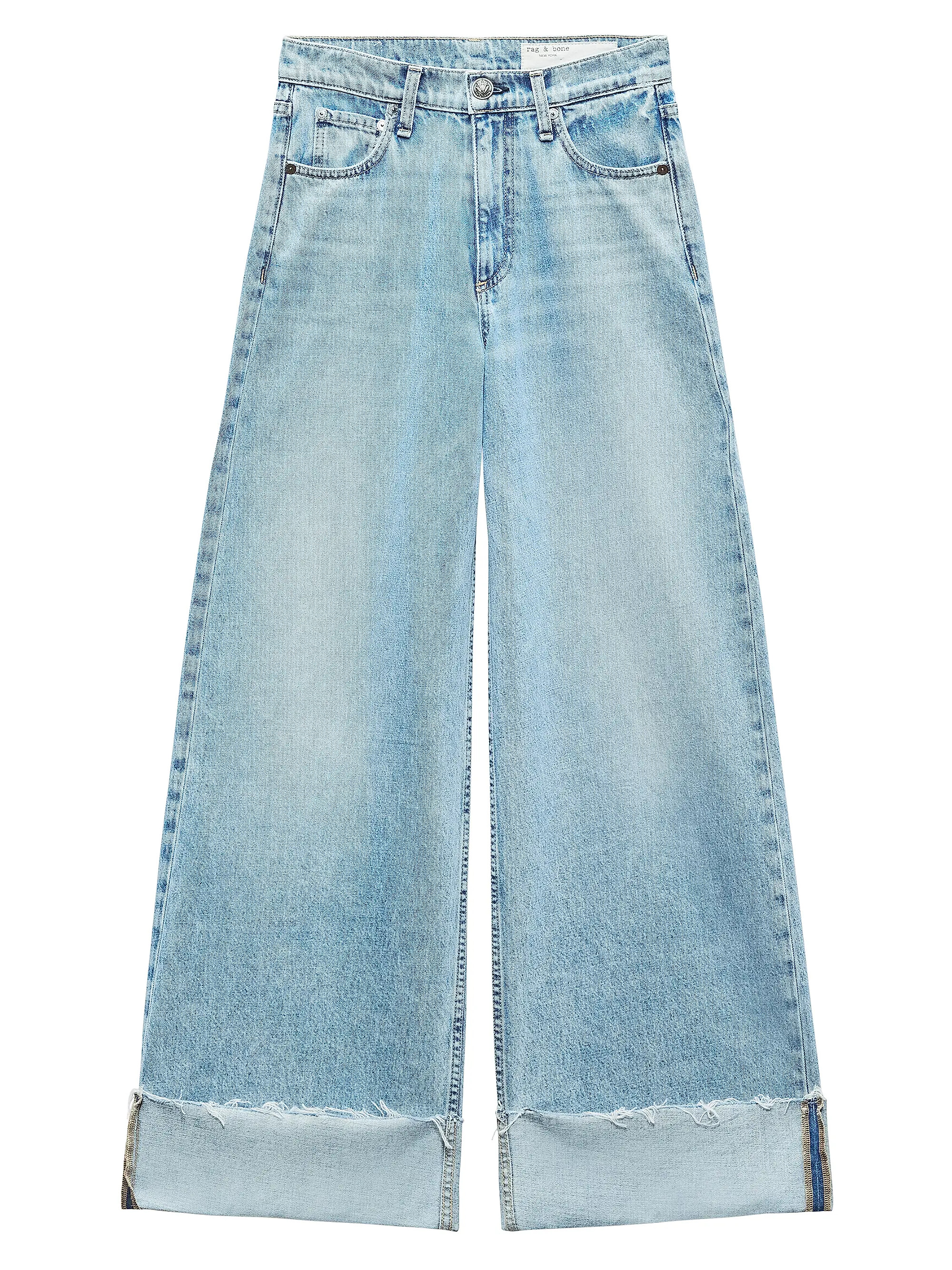 Sofie Crop Wide-Leg Cuff Jeans | Saks Fifth Avenue