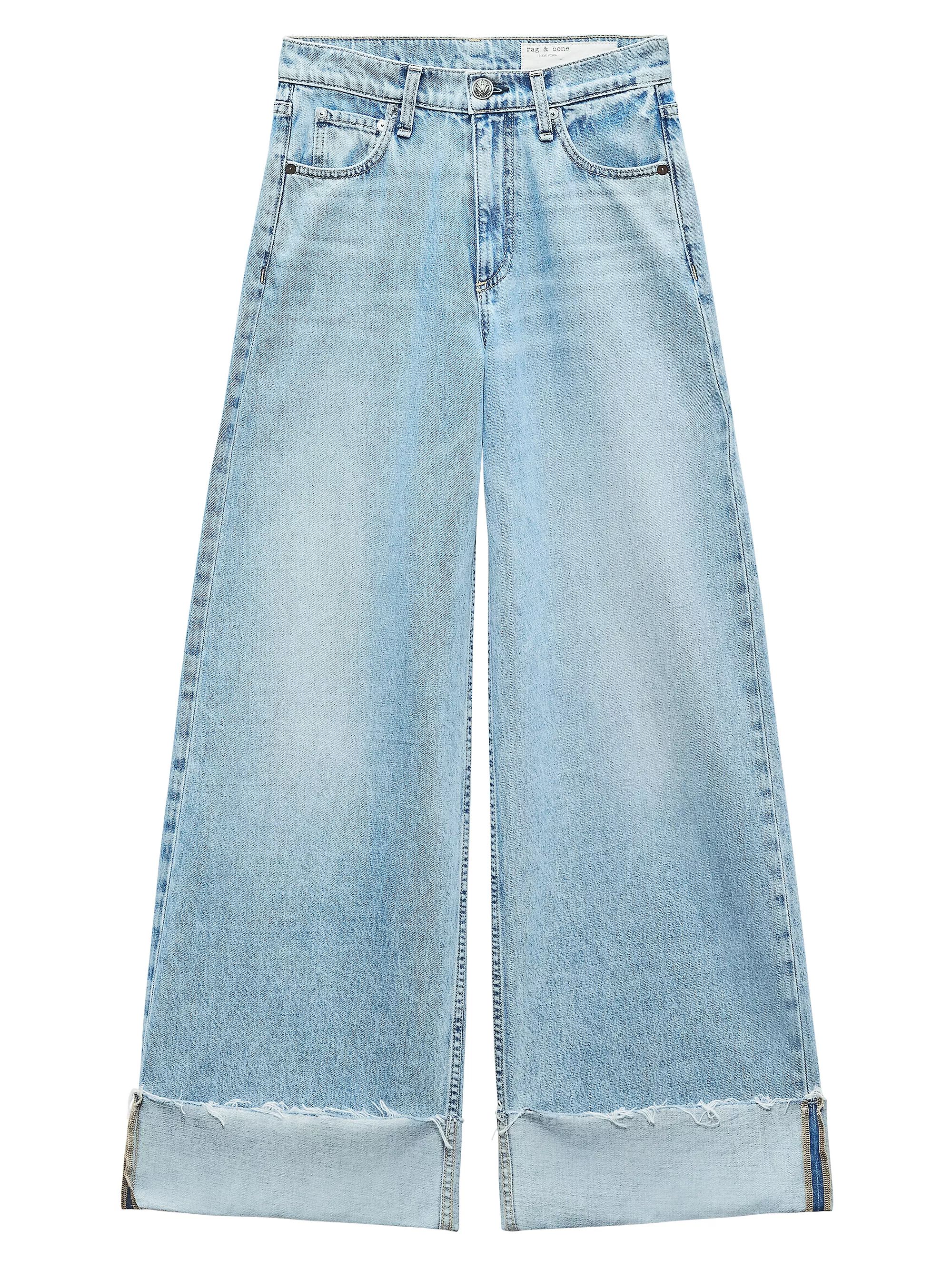 Sofie Crop Wide-Leg Cuff Jeans | Saks Fifth Avenue
