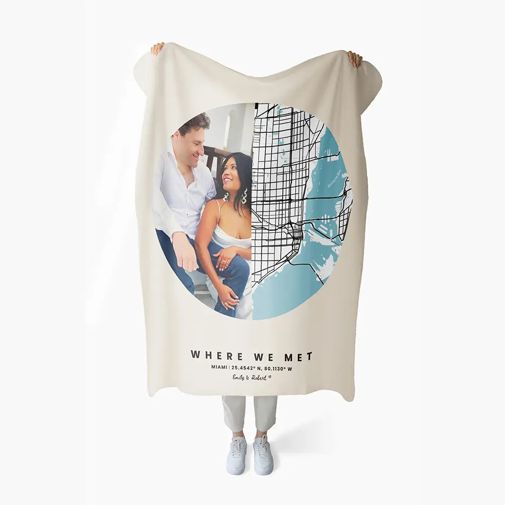 Love Coordinates Custom Blanket | Lime & Lou (US)