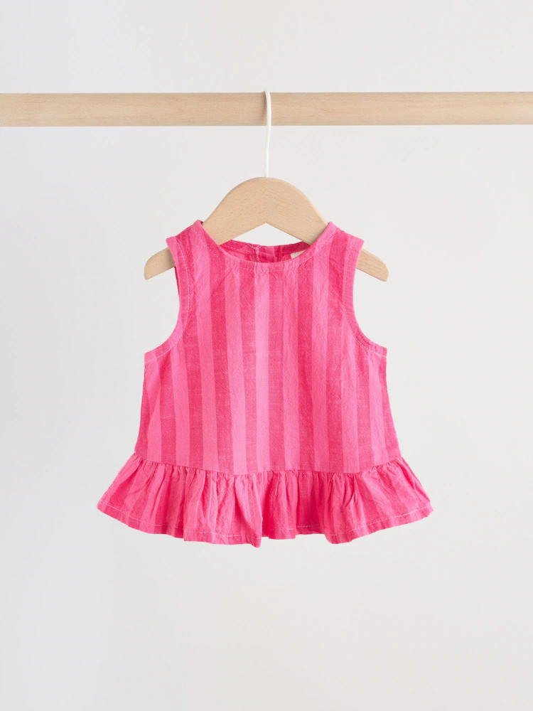 Red Stripe Baby Woven Top and Trousers Set 2 Piece (0mths-2yrs) | Next US