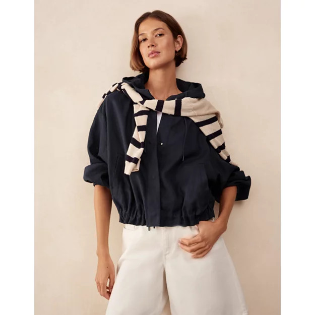 Linen Cropped Parka | Seasonal Preview | The  White Company | The White Company UK & ROW