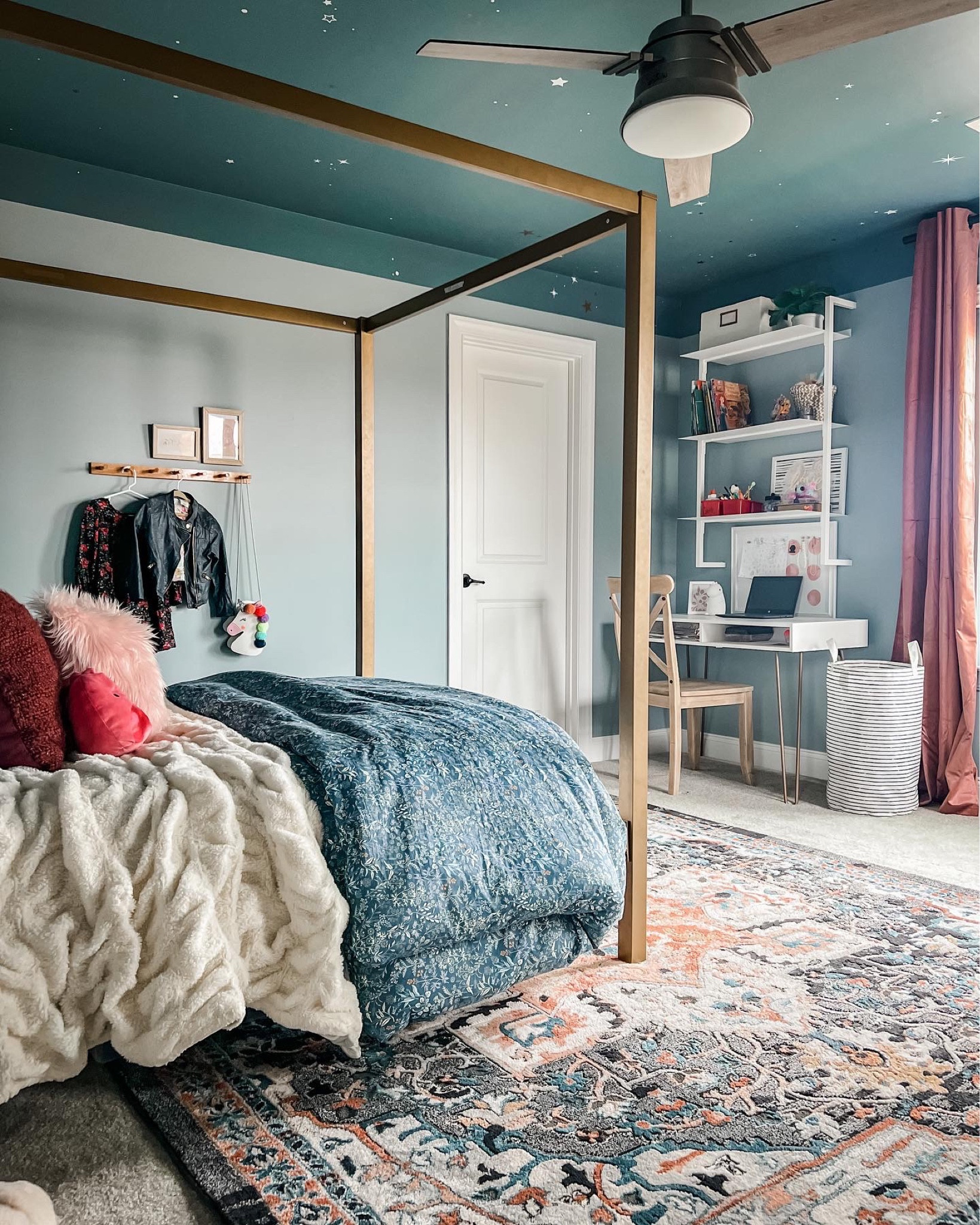 Girls bedroom makeover.
Cozy bedding, boho rug and beautiful curtains. Amazon, target finds

#LTKkids #LTKhome #LTKunder100