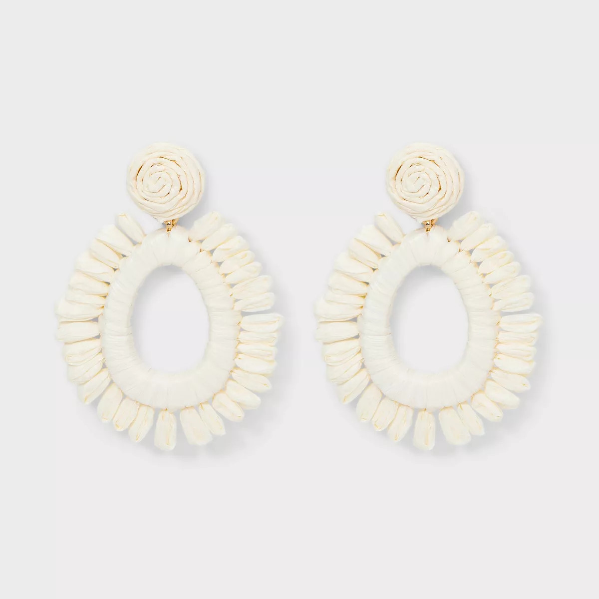 SUGARFIX by BaubleBar Fringe Hoop Statement Earrings - Ivory | Target