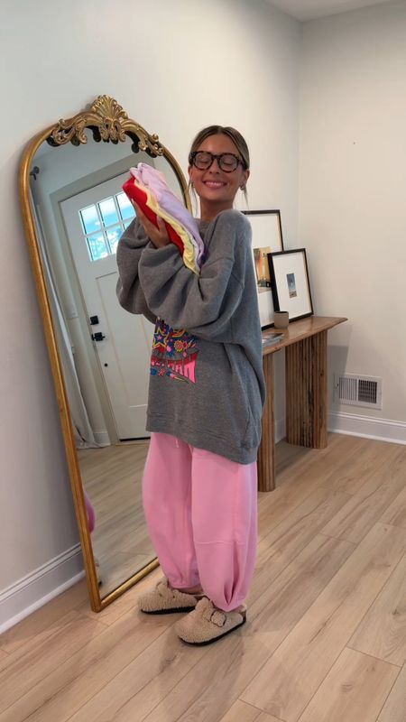 I’m wearing size large in the sweatshirt and xxs in the sweats. Size large in all the amazon tees! Use code CHARLIE15 for $$ off the daydreamer la and CHARIE2024 for $$ off the glasses 

#LTKStyleTip #LTKFindsUnder50 #LTKVideo