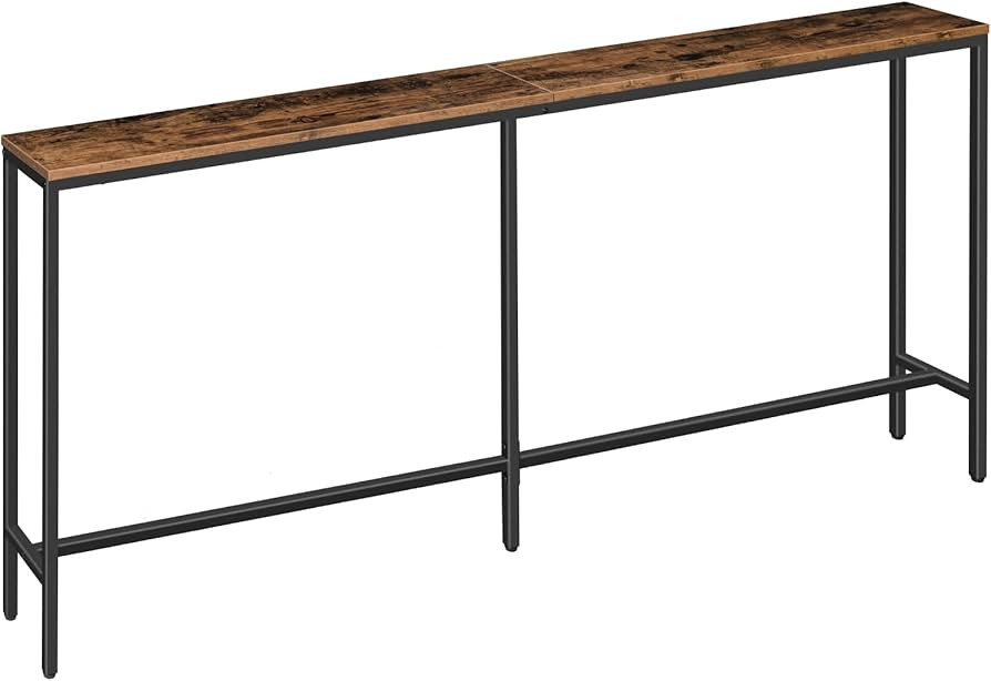 ALLOSWELL Console Table, 70.9" Narrow Long Sofa Table, Entryway Table, Industrial Sofa Table, Sid... | Amazon (US)