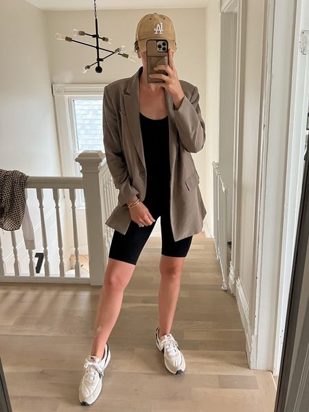 Bodysuit and oversized blazer