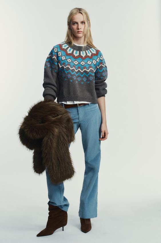 JACQUARD KNIT JUMPER | Zara US