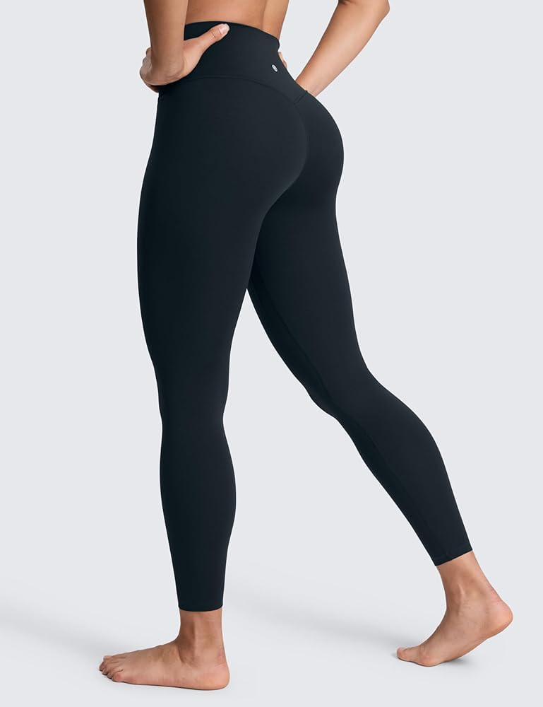 Amazon.com: CRZ YOGA SculptAir No Front Seam Yoga Leggings 25" - High Waisted Womens Pants Workou... | Amazon (US)