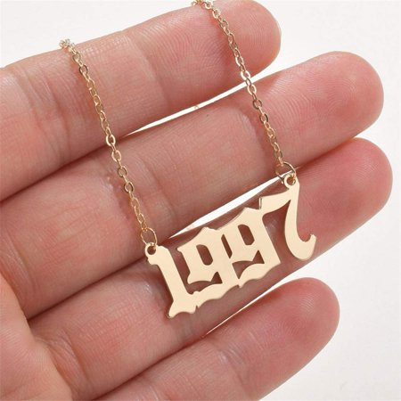 STAPIOWAL Birthday Digital Year Necklace Female Pendant Accessories Jewellery Gifts for Women Neckla | Walmart (US)