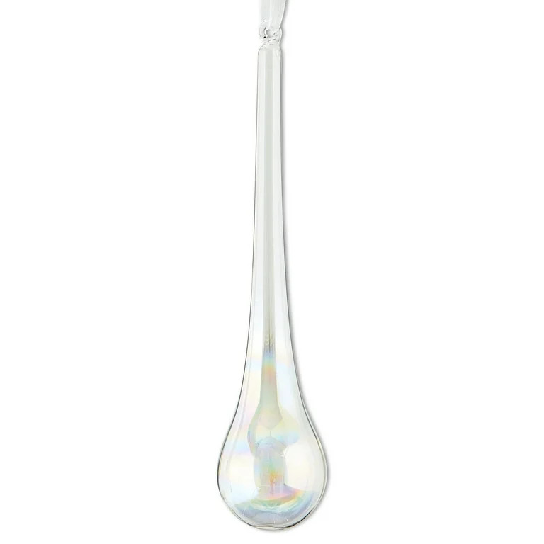 4 Count Iridescent Tear Drop Christmas Ornaments, by Holiday Time - Walmart.com | Walmart (US)