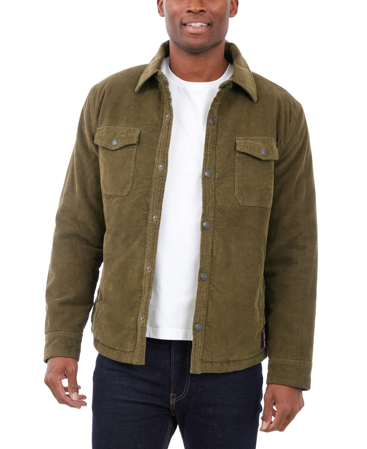 Lucky Brand Men's Corduroy Shirt Jacket - Olive | Macy's