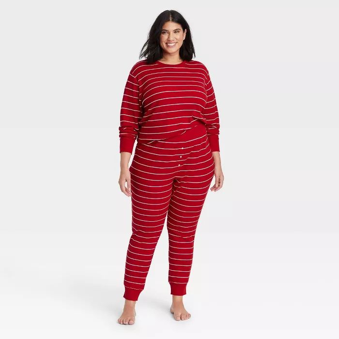 Women's Plus Size Thermal Pajama Set - Stars Above™ | Target