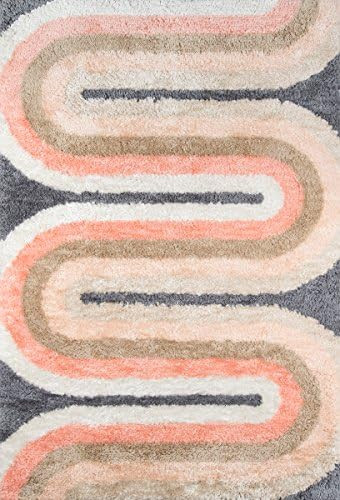 Novogratz by Momeni Rugs Retro Collection Retro Wave Shag Area Rug, 7'6" x 9'6", Pastel, Multi | Amazon (US)