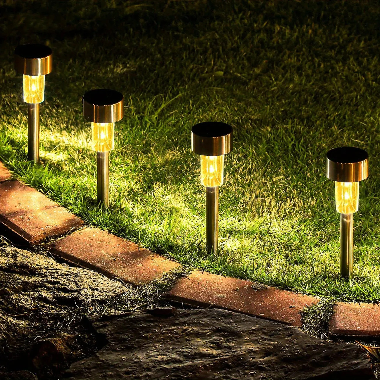 10 Packs Solar Path Lights Outdoor Solar Lights Outdoor Waterproof Stainless Steel Led Landscape ... | Temu Affiliate Program