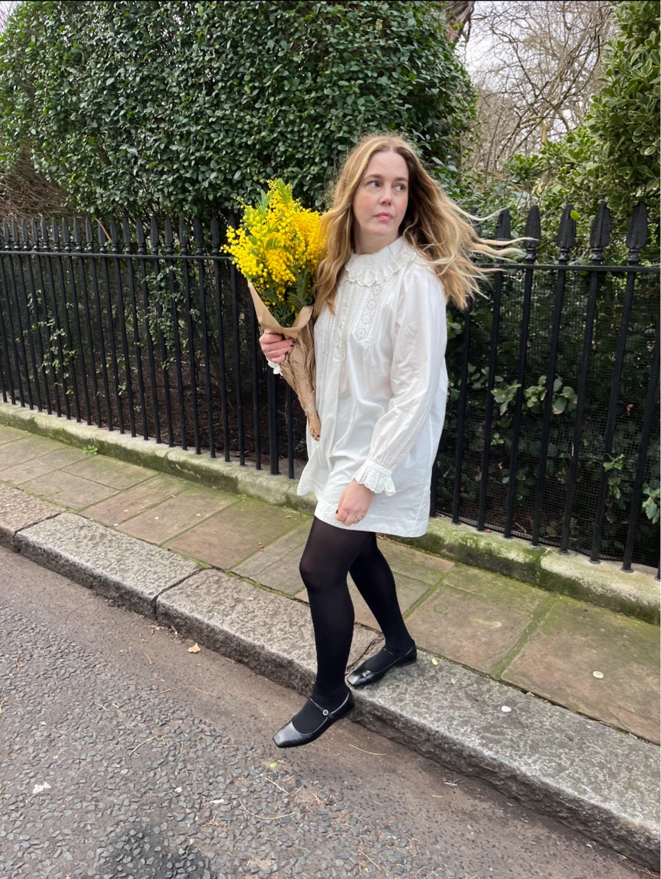 Spring Outfit Inspiration, Transitional Style, Doen Dress, Broderie Dress, Mary Jane Ballet Flats, Spring Style 

#LTKSeasonal #LTKeurope #LTKstyletip