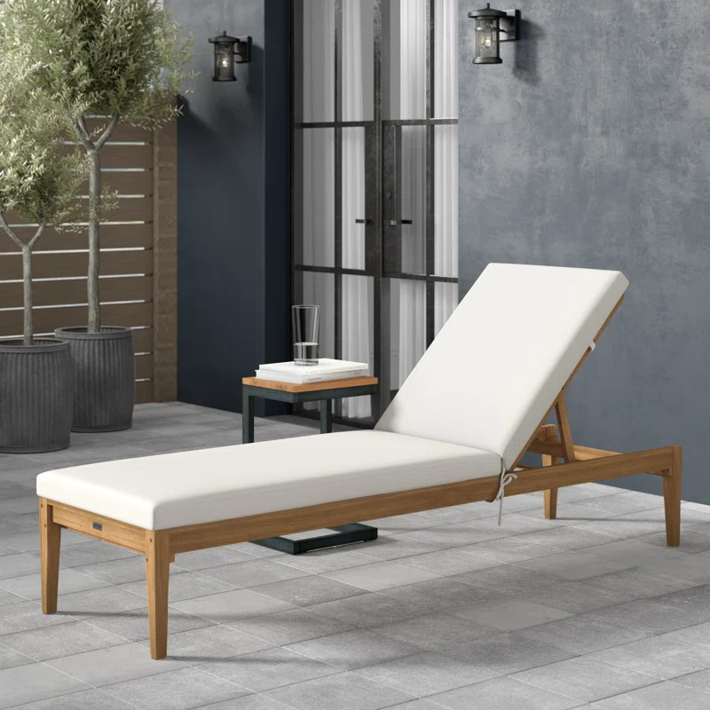 Outdoor Acacia Chaise Lounge | Wayfair North America