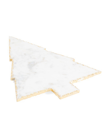 19x14 Marble Foil Rim Tree Serving Board | TJ Maxx