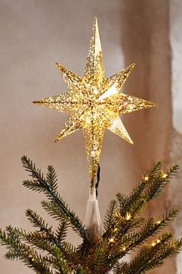 Pre-Lit Celestial Star Tree Topper | Anthropologie (US)