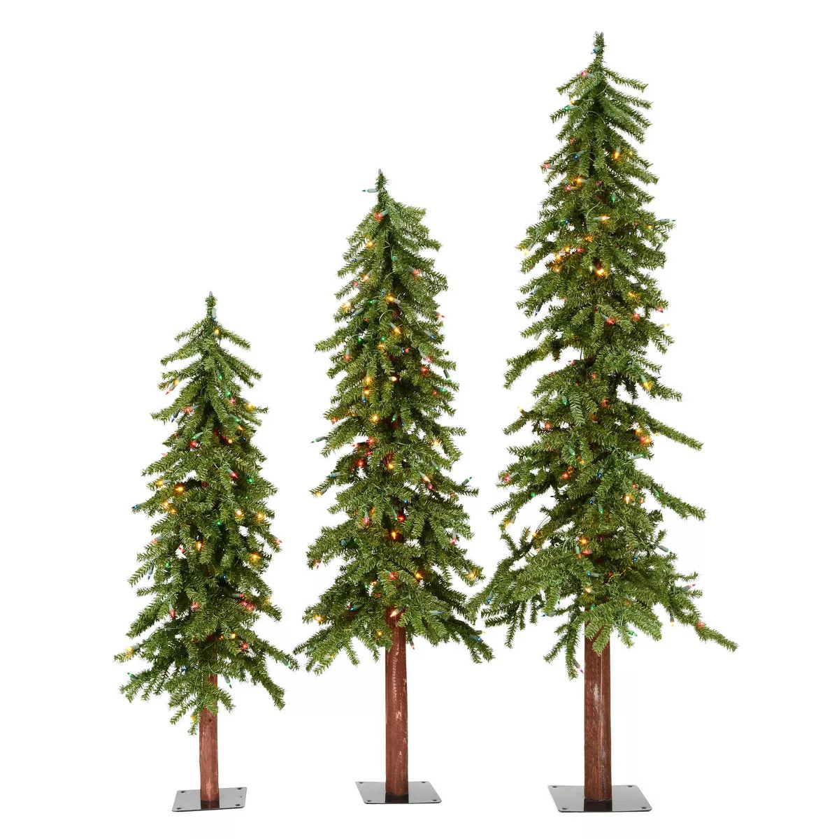 Vickerman Natural Alpine Artificial Christmas Tree Set | Target