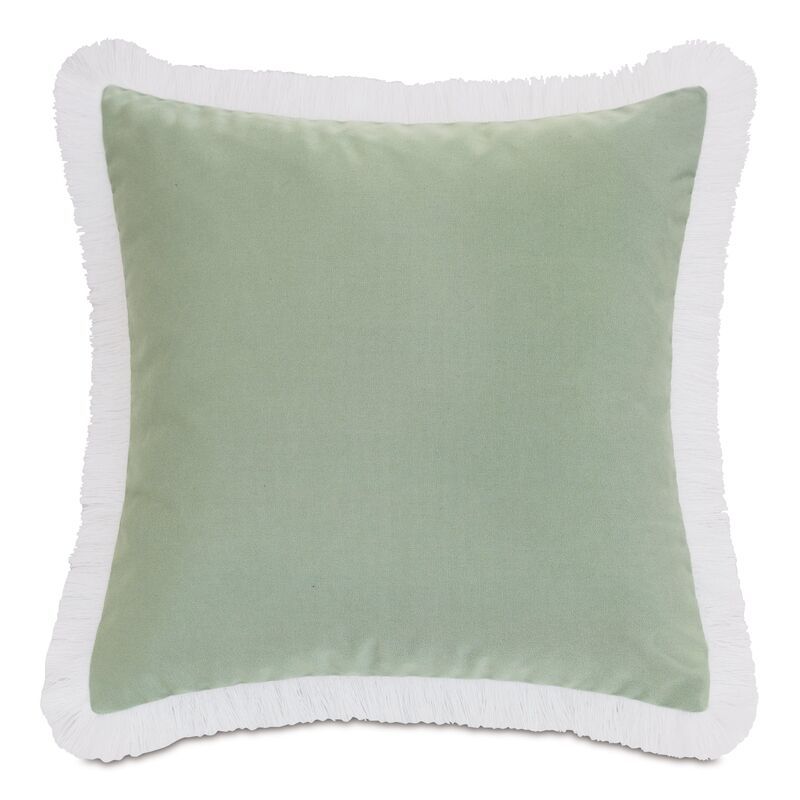 Luna 20x20 Outdoor Pillow, Celadon/White | One Kings Lane