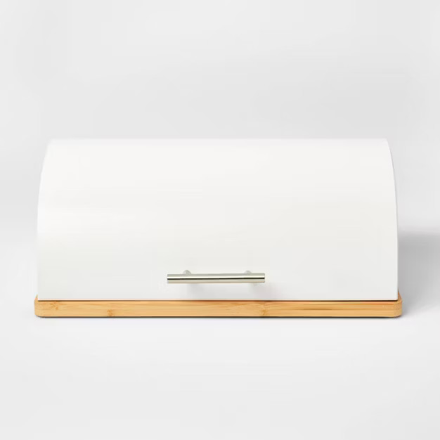 Metal Breadbox with Bamboo Base - Threshold™ | Target