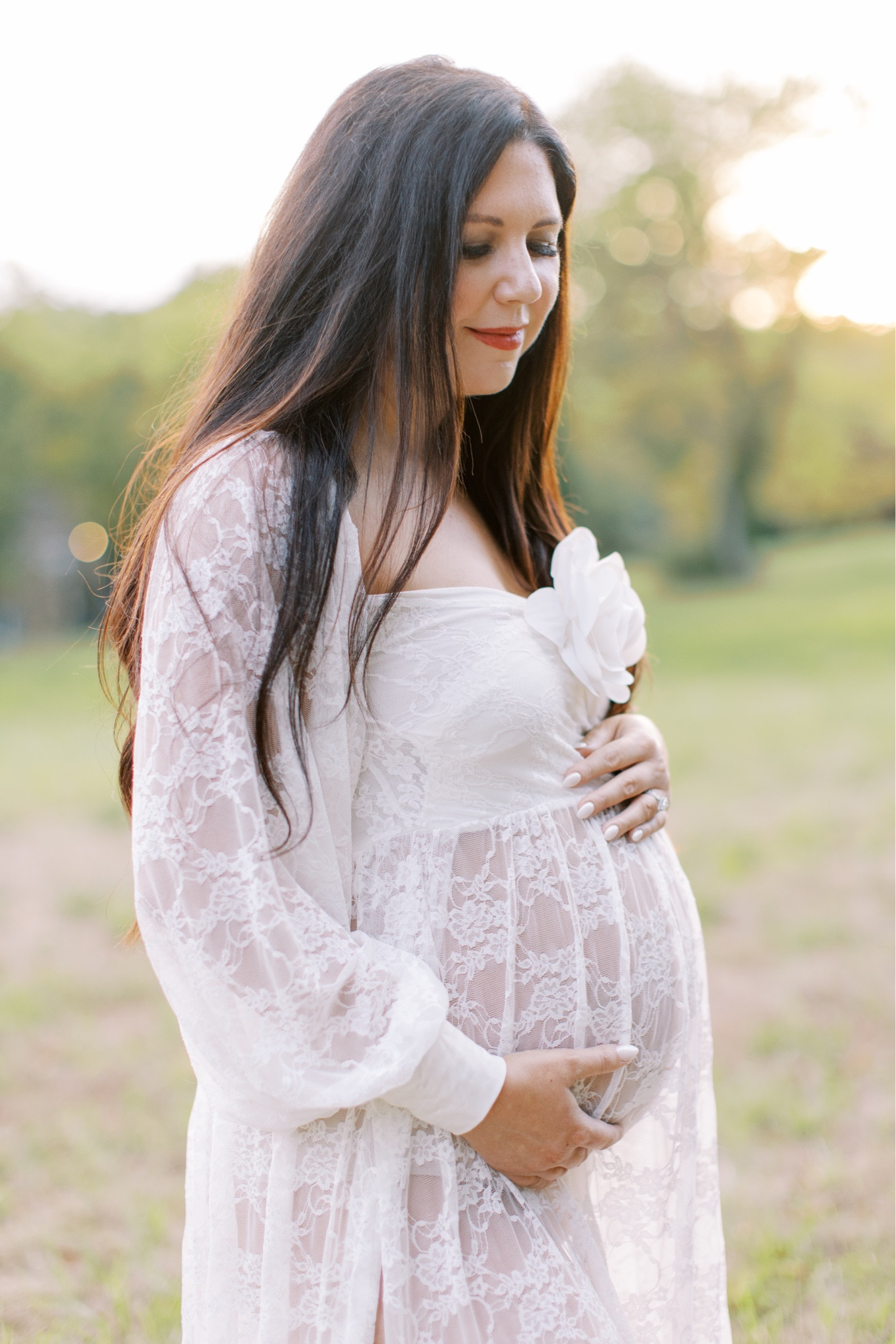 Maternity photo shoot dress, white lace boho dress, sheer dress, bump friendly, fall photo shoot, off the shoulder dress, nude boyshort underwear, white flower brooch pin

Wearing size L and wearing nude underwear, the bottom is sheer! The nude underwear is one size fits all and THE BEST!

Flower brooch pin is LoveShackFancy x Gap and sold out but linked similar!

#LTKSeasonal #LTKbump #LTKstyletip