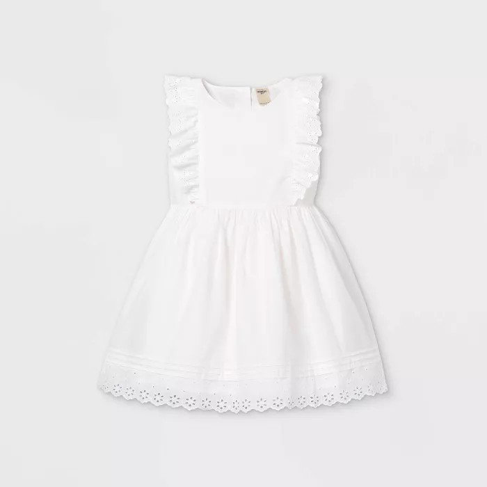 OshKosh B'gosh Toddler Girls' Eyelet Tank Dress - White | Target