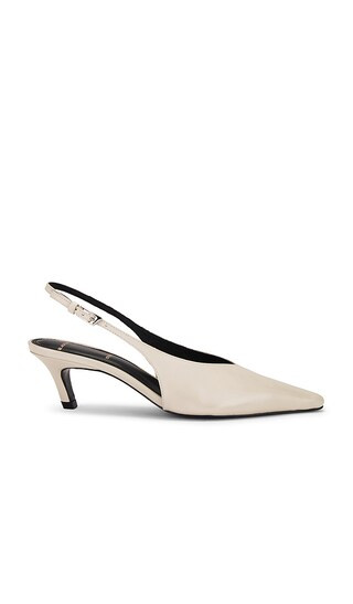 Lou 50 Slingback in Swan Leather | Revolve Clothing (Global)