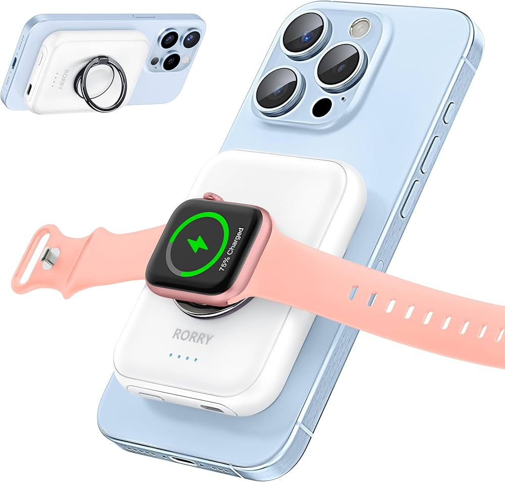 RORRY for Magsafe Portable Charger, [for iPhone & iWatch][Simultaneously Fast Charging] Magnetic ... | Amazon (US)