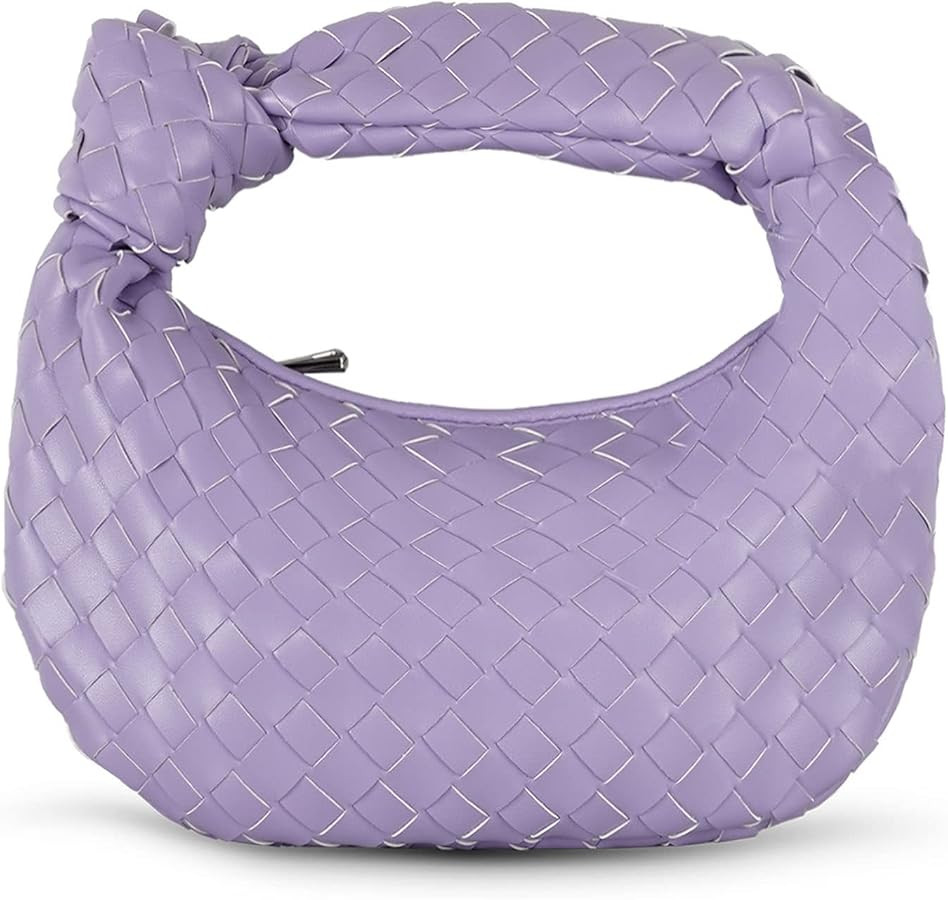 Fegavat Vegan Leather Woven Bag for Women, Retro Handmade Summer Beach Tote Bags Top-handle Shoul... | Amazon (US)