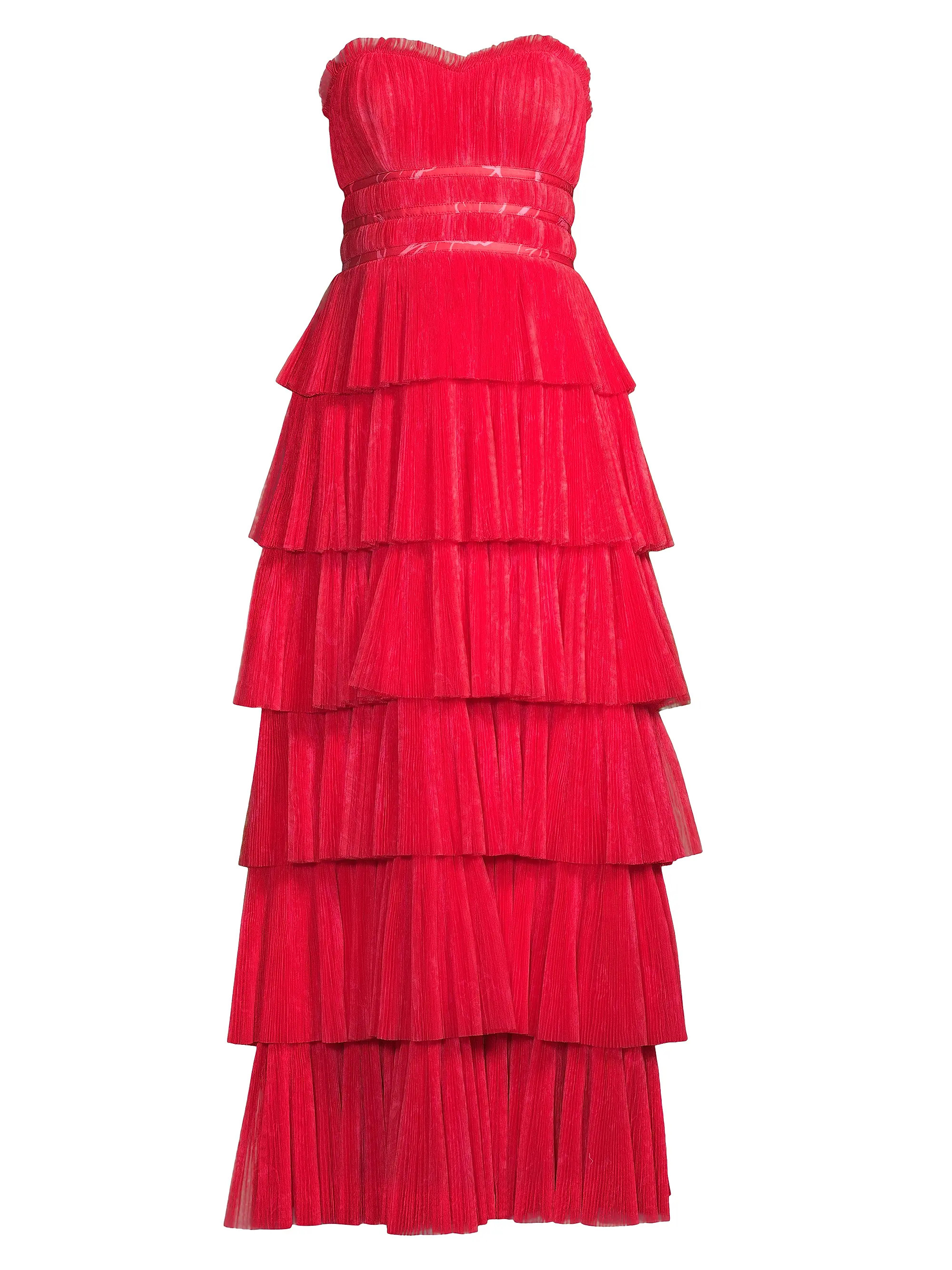 Evi Tulle Ruffled Strapless Gown | Saks Fifth Avenue
