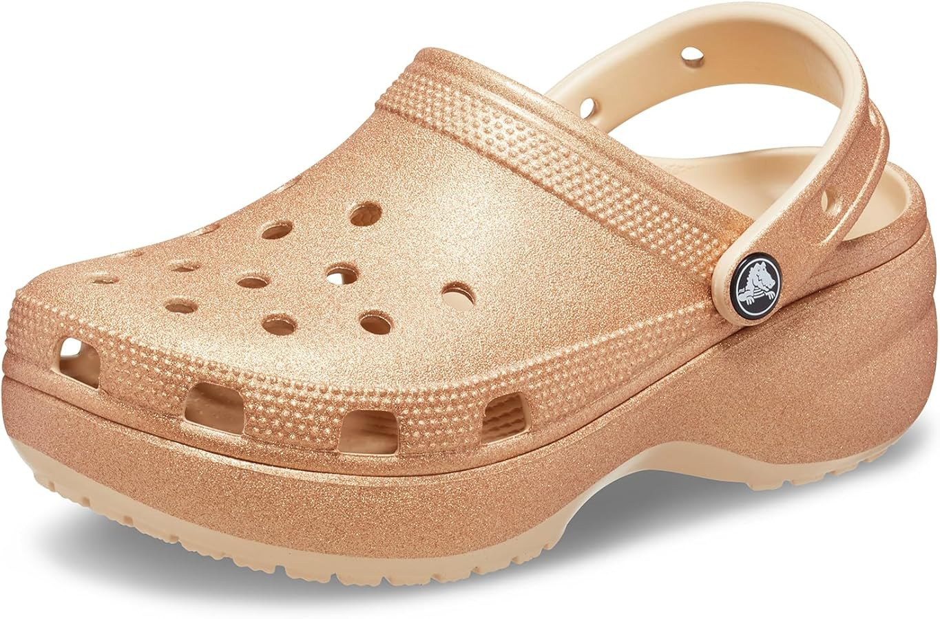 Crocs Women's Classic Platform Glitter Clog | Amazon (US)