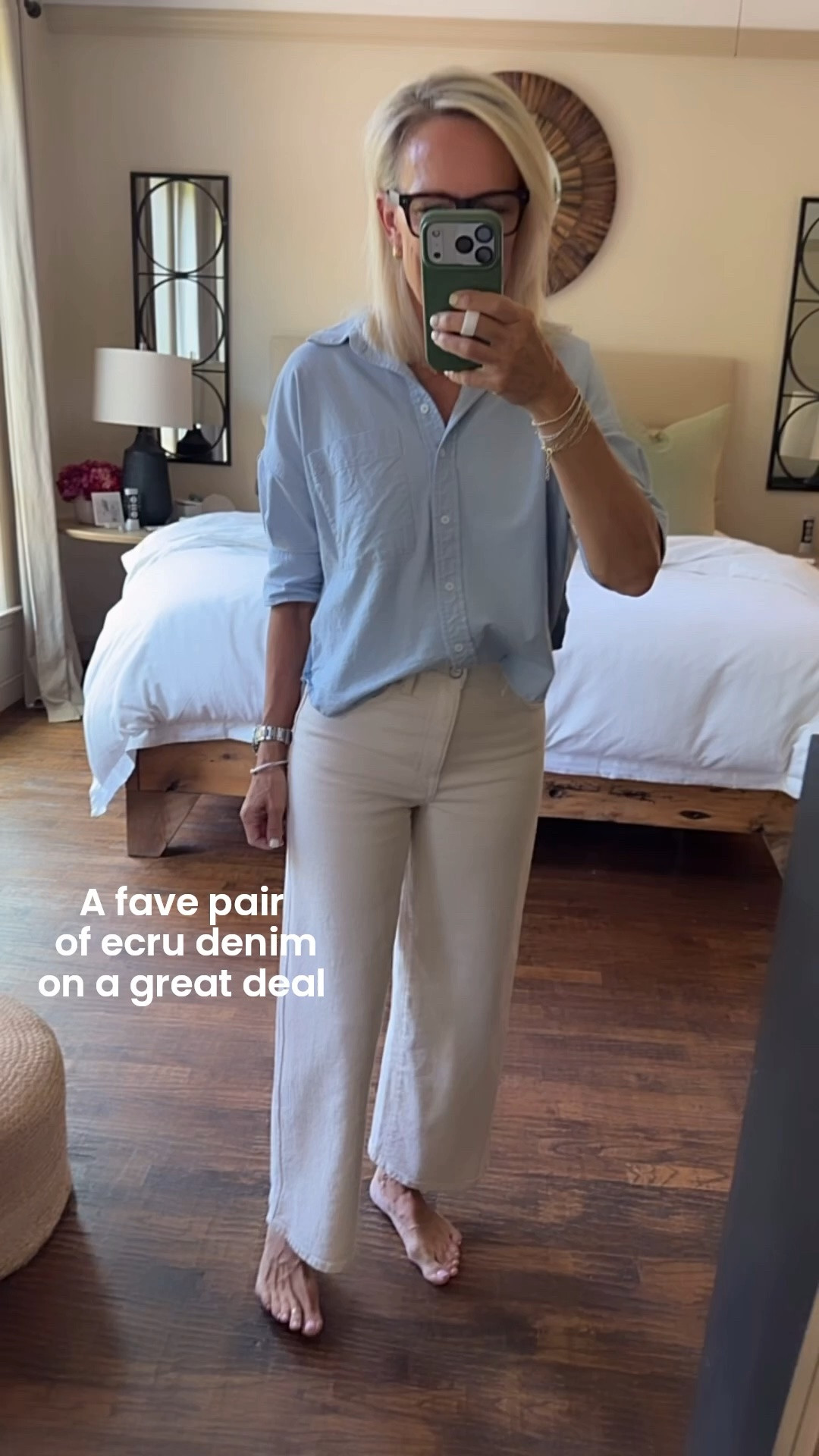These ecru denim are fantastic 
Fit tts
In size 27

#LTKootd #LTKSaleAlert #LTKOver40