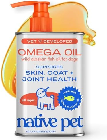 Native Pet Omega 3 Fish Oil for Dogs & Cats – Wild Alaskan Salmon Oil for Dogs Skin and Coat, S... | Amazon (US)