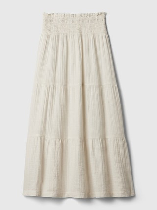 Crinkle Gauze Tiered Maxi Skirt | Gap (CA)