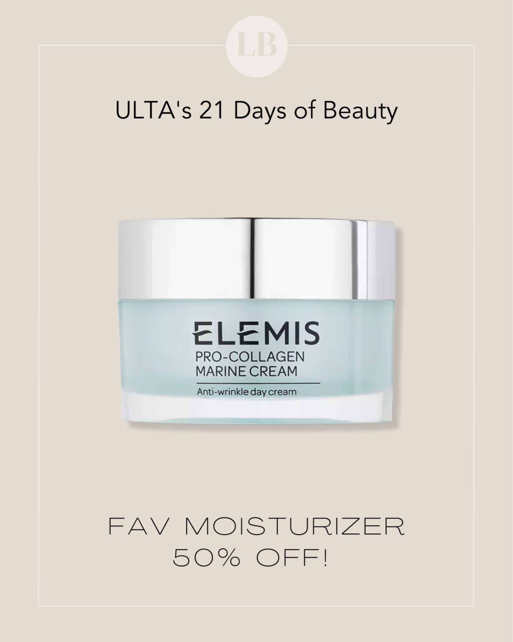 50% off today only!