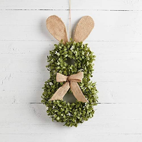 Lights4fun, Inc. 19.5” Easter Bunny Wreath Decoration for Front Door & Indoor Wall Decoration | Amazon (US)