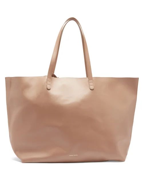 Mansur Gavriel - Leather Tote Bag - Womens - Beige | Matches (US)