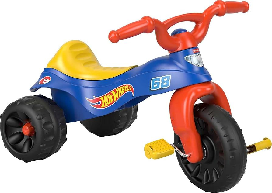 Fisher-Price Toddler Tricycle Hot Wheels Tough Trike, Toy Bike with Handlebar Grips & Storage for... | Amazon (US)