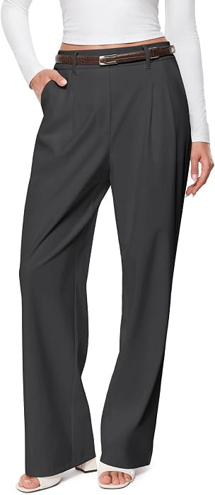 INLYRIC Women's Wide Leg Dress Pants Pull On | Amazon (US)