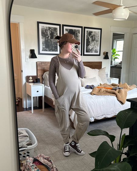 Todays outfit 🤎🤎 lounging it for errands. This hot shot onesie is always on repeat!! 

Free people, bump style, bump outfits, maternity outfit, converse, chocolate brown, anine bing 

#LTKshoecrush #LTKbump #LTKfindsunder50