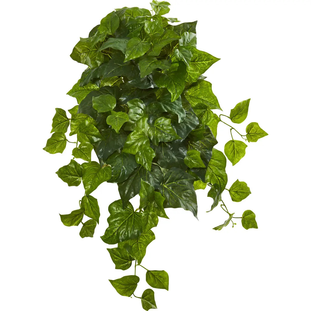 NEARLY NATURAL 28-in Deluxe London Ivy Hanging Bush Artificial Plant in Green at Nordstrom | Nordstrom