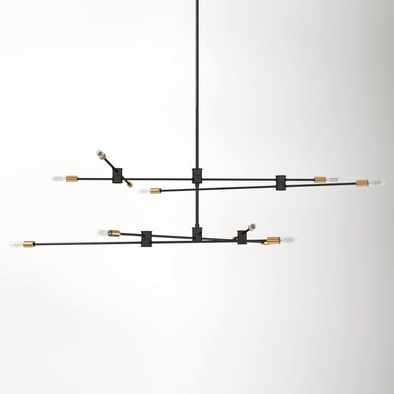 Jordy 12 - Light Sputnik Modern Linear Chandelier | Wayfair North America
