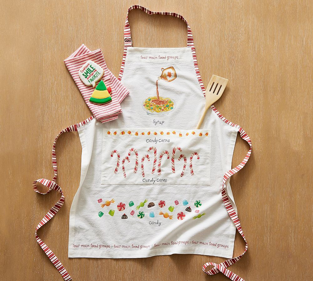 Elf Food Groups Adult Apron | Pottery Barn (US)
