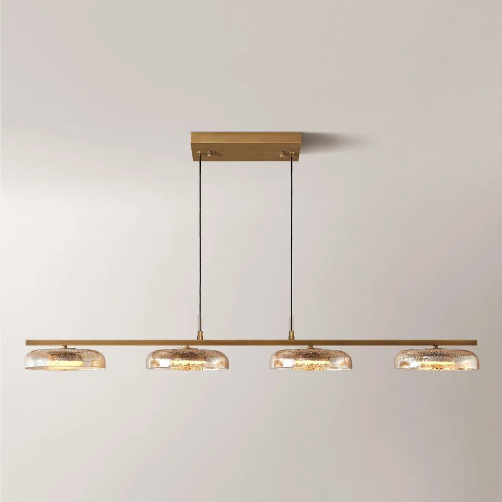 Jarna 48" Crackle Glass Kitchen Island Pendant Light | Hernest