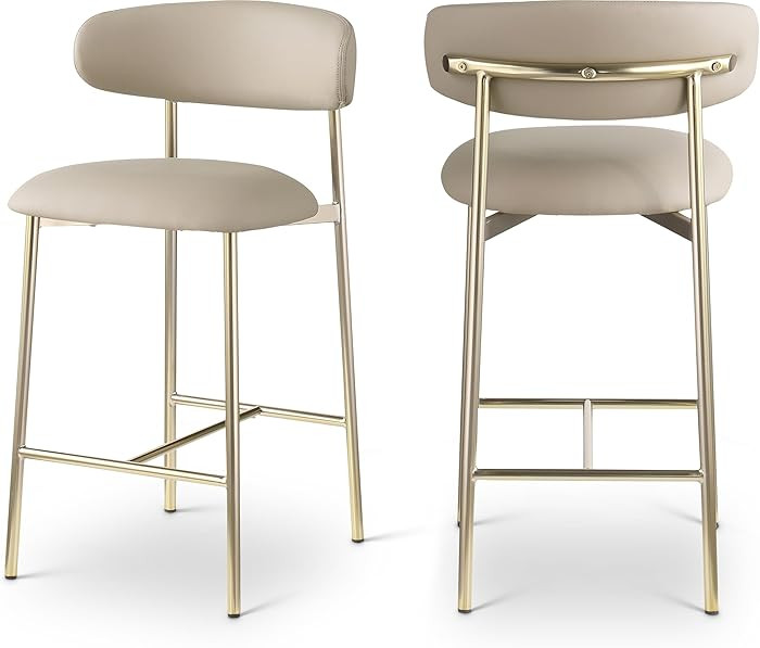 Meridian Furniture 995Taupe-C Lupita Collection Modern | Contemporary Counter Stool with Soft Tau... | Amazon (US)