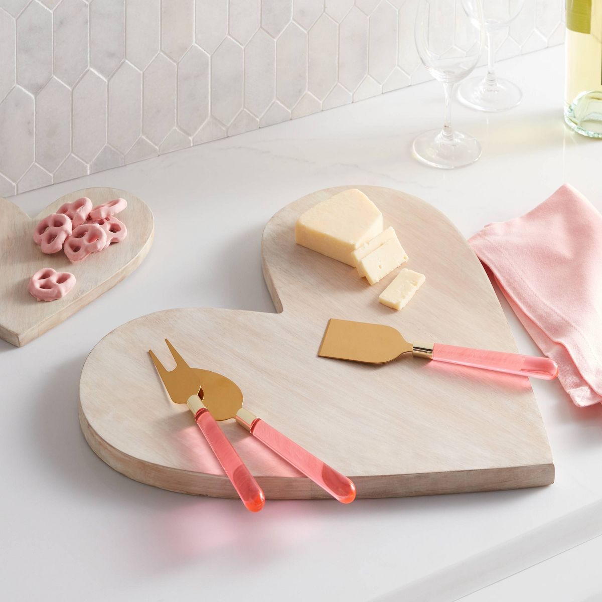 3pc Cheese Knives and Cheese Fork Set Red - Threshold™ | Target