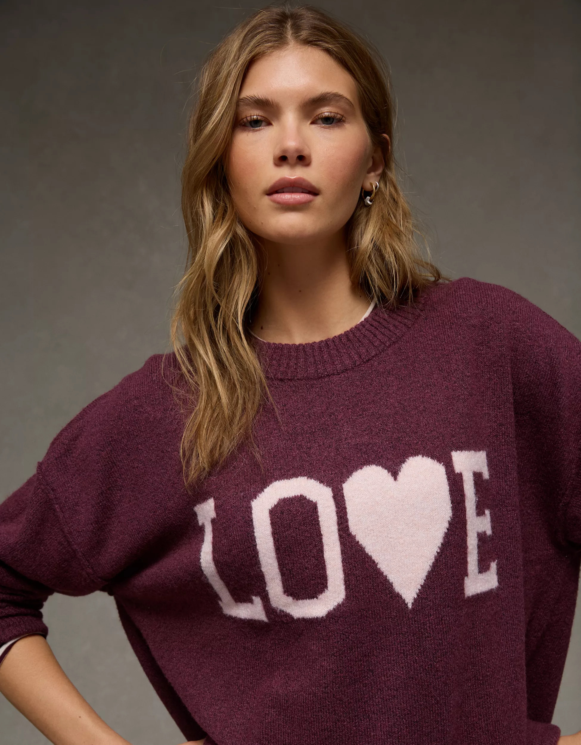 AE Whoa So Soft Valentine's Day Sweater | American Eagle Outfitters (US & CA)